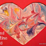 Valentine's Day Crafts Marbled Valentine Hearts with Shaving Cream