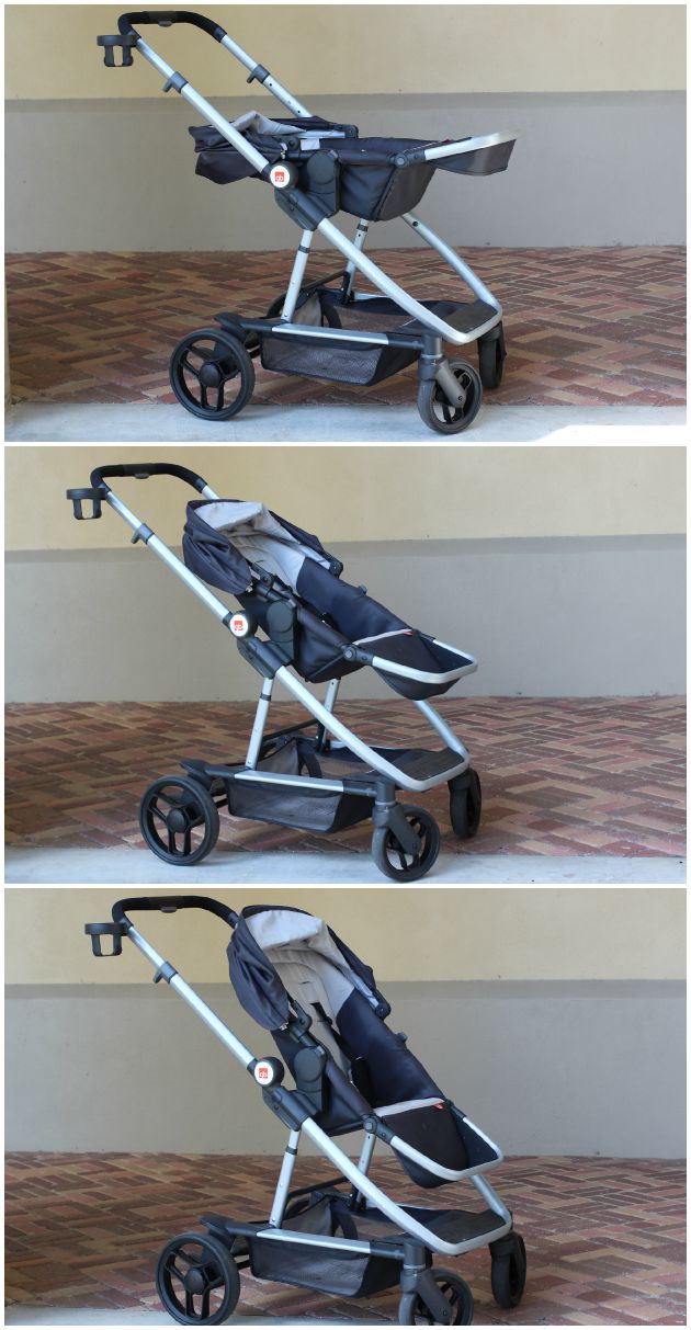GB Evoq Stroller Review - Recline Collage