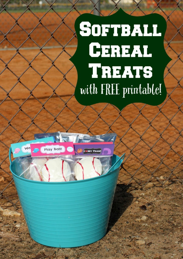 Soft Ball Cereal Treats with Free Printable