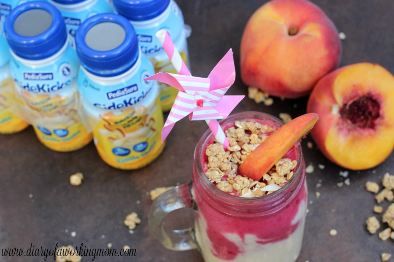 PediaSure SideKicks Peach Vanilla Raspberry Smoothie Recipe Instructions