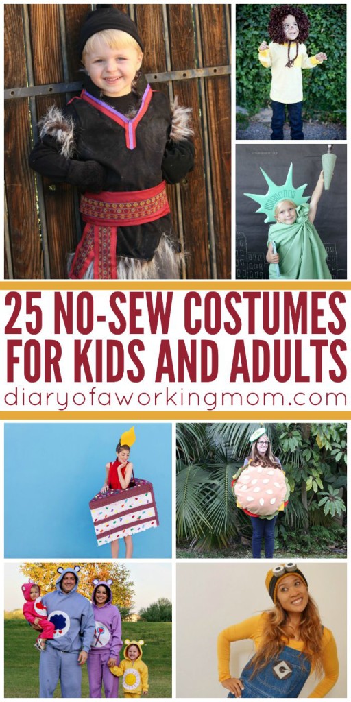 25 DIY No-Sew Costumes for Kids & Adults | Diary of a Working Mom